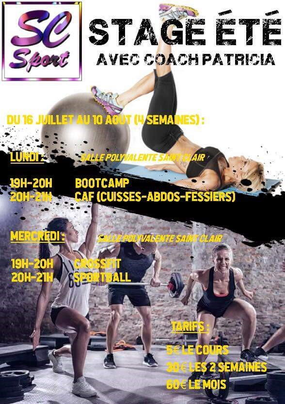 stage, été 2018, Saint Clair Sport, bootcamp, CAF, sportball, crossfit