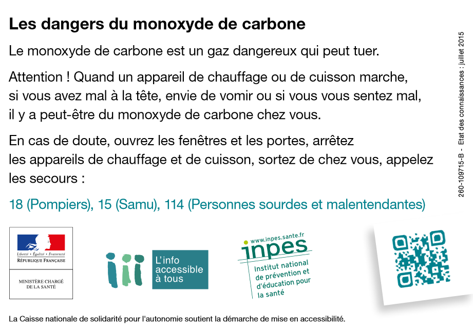 campagne, informations, dangers, monoxyde de carbone, prévention