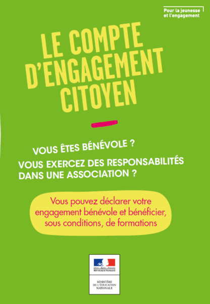 compte d'engagement citoyen, bénévole, association, déclarer, formations