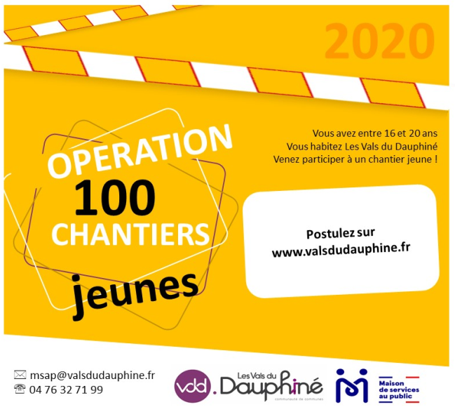  chantiers jeunes, chantier, jeunes, job d'été, travail, 2020, postuler, opération