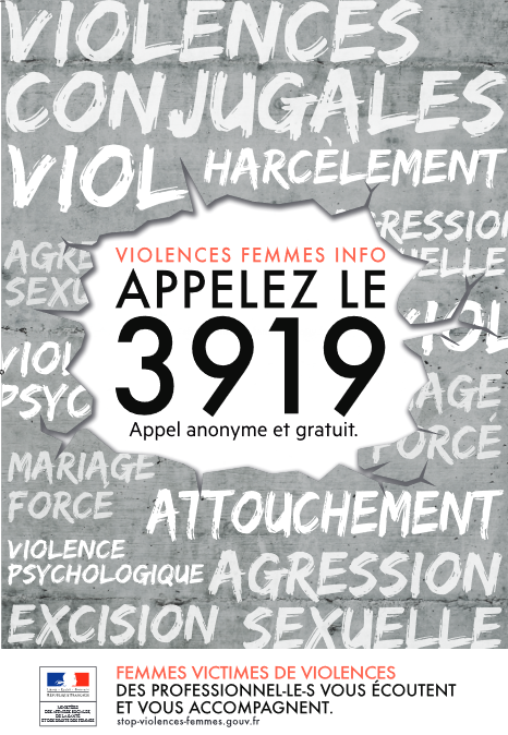 numéro, violence, violences conjugales, harcèlement, attouchement, 3919, victime