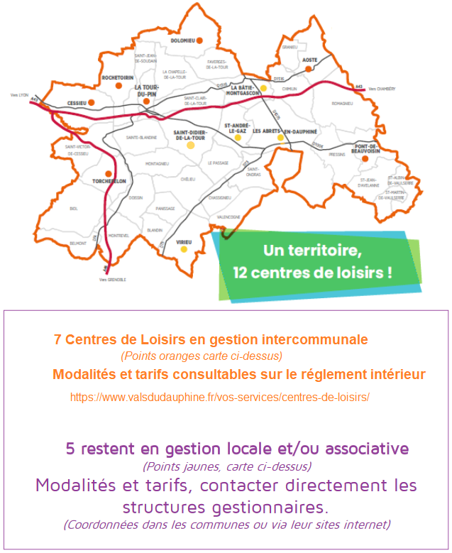 centres de loisirs, centre aéré, intercommunaux