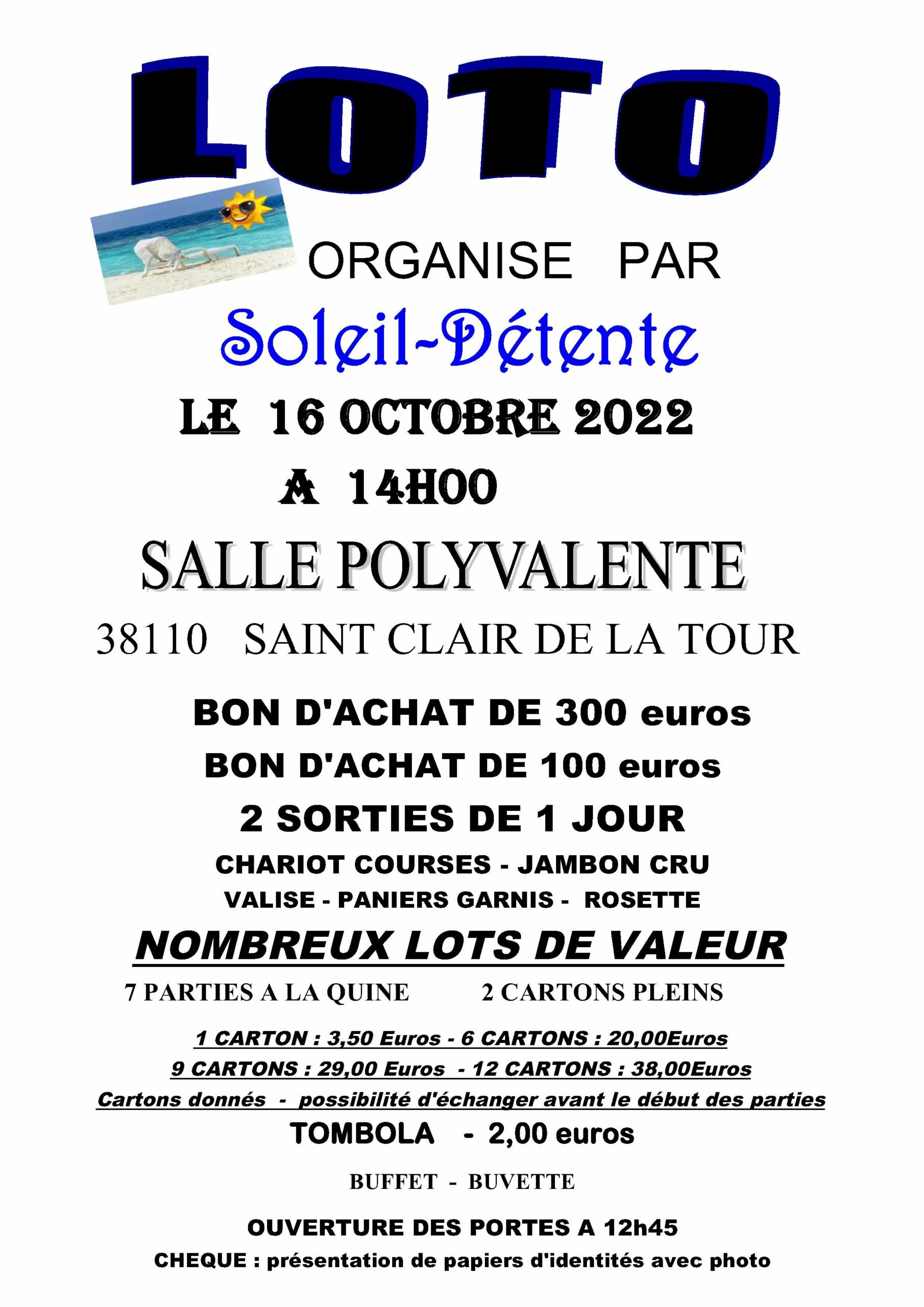 loto, soleil détente