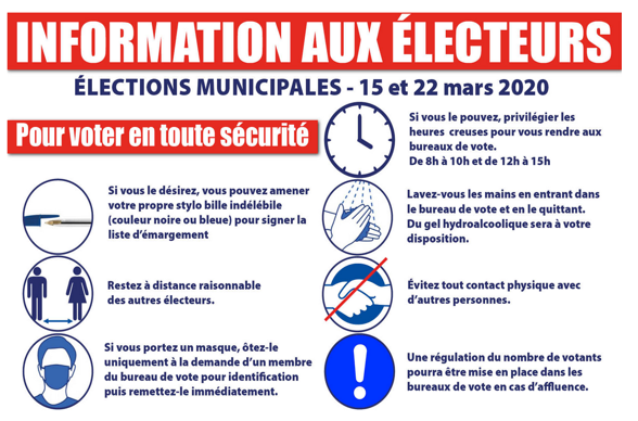 information, électeurs, élections, 15 mars, voter, sécurité, consignes