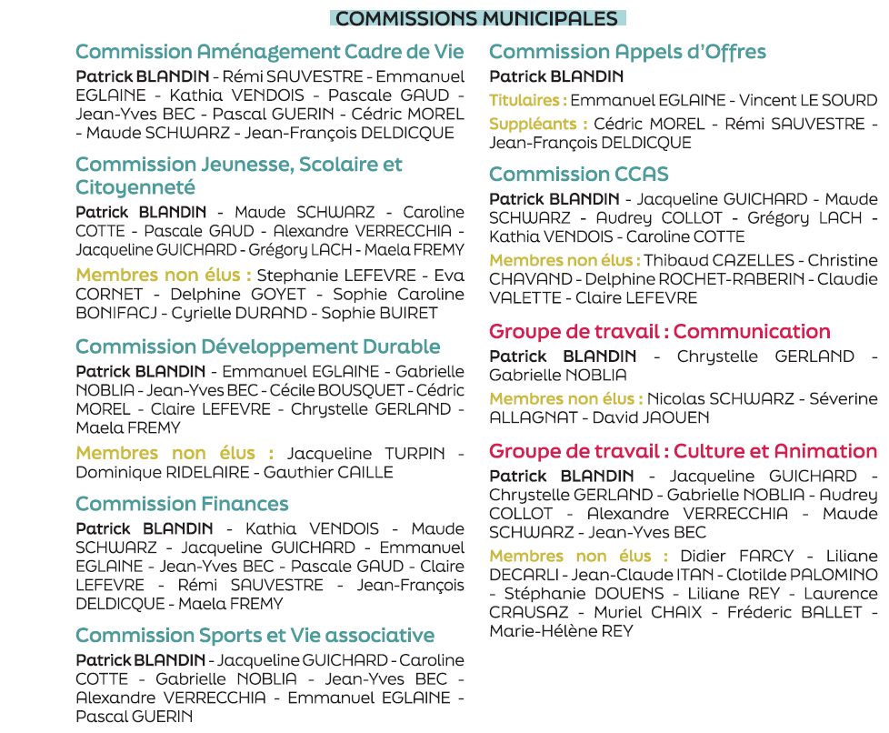 commissions, commission, municipale, groupe, travail