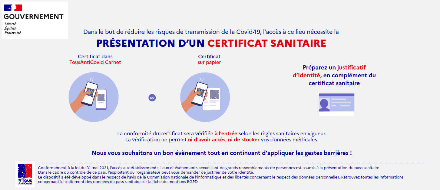 présentation, pass sanitaire