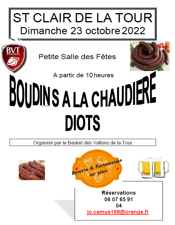 BVT, boudins, diots