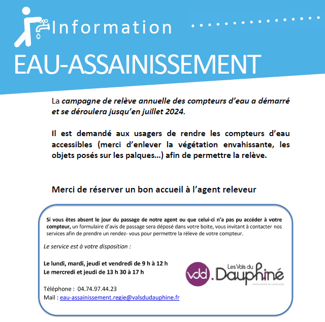 vals, dauphiné, eau, assainissement, relève, annuelle, compteur 