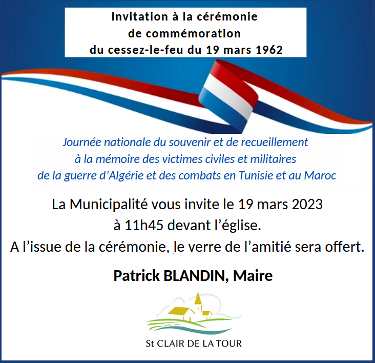 cérémonie, 19 mars