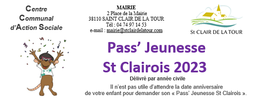 Pass’ Jeunesse St Clairois – CCAS