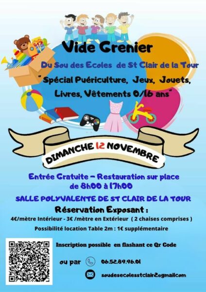 sou des écoles, vide grenier, greniers, puériculture