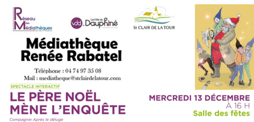 Spectacle médiathèque du 13 décembre : COMPLET !