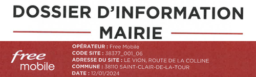 Dossier d’Information Mairie –  modification antenne relais / FREE